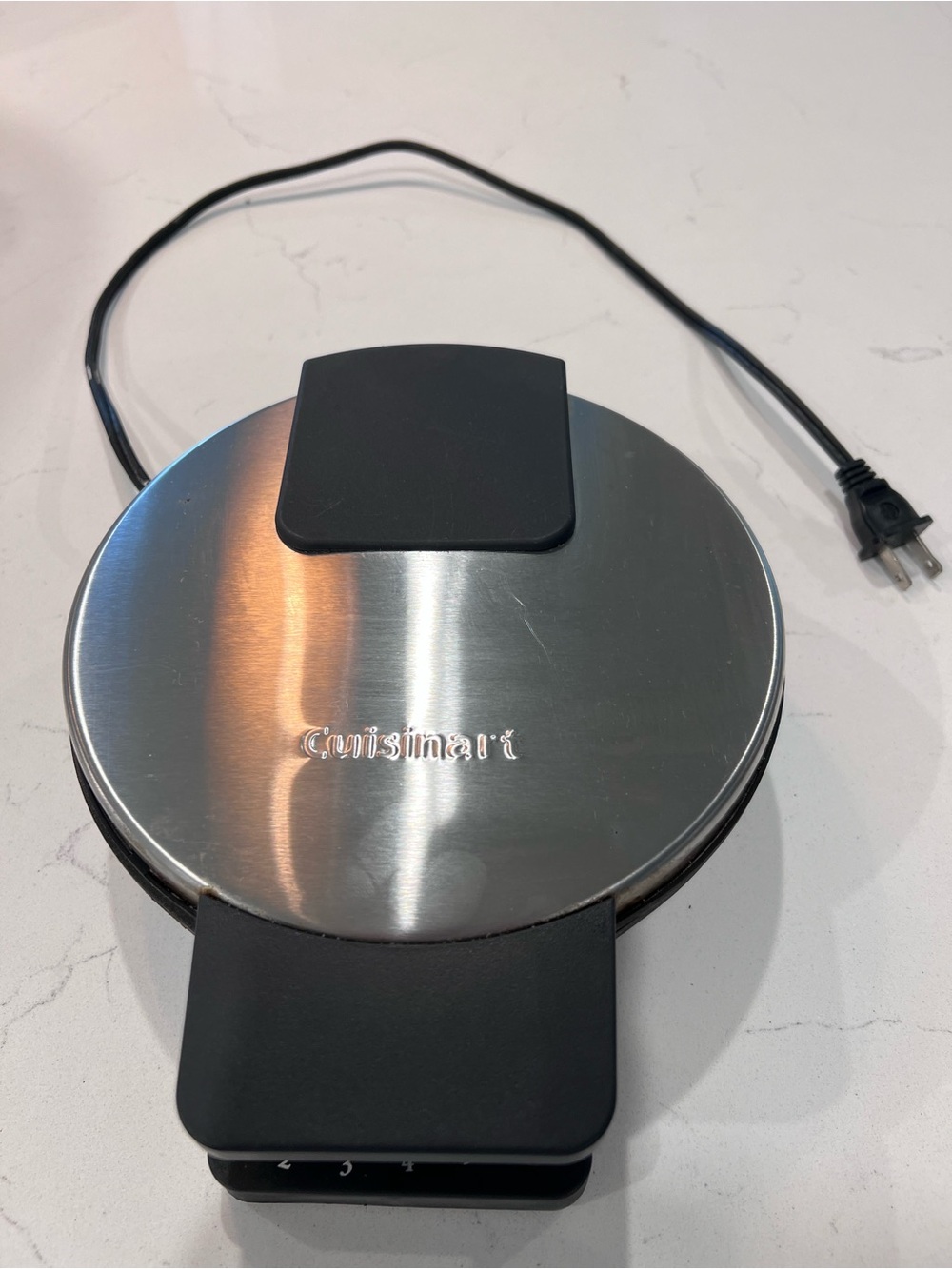 Cuisinart Stainless Steel Waffle Maker with Black Accents